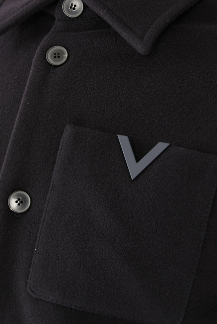 V-Detail Shirt Jacket